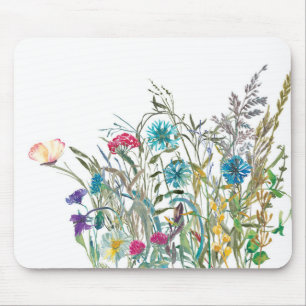 Alfombrilla De Ratón Toalla de ratón de verano de flores silvestres Bbo