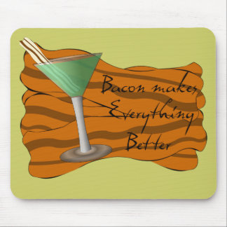 Alfombrilla De Ratón Tocino divertido Martini Mousepad