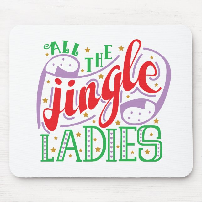 Alfombrilla De Ratón Todas las damas jingle Navidades | Mousepad