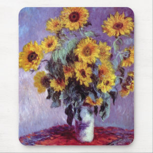 Alfombrilla De Ratón Todavía vida con los girasoles de Claude Monet