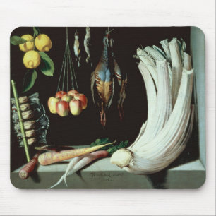 Alfombrilla De Ratón Todavía vida con los pájaros muertos, fruta y