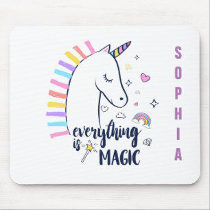 Alfombrilla De Ratón Todo es unicornio mágico