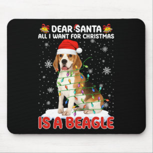 Alfombrilla De Ratón Todo Lo Que Quiero De Los Navidades Es Beagle Sant