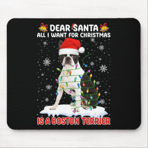 Alfombrilla De Ratón Todo Lo Que Quiero De Los Navidades Es Boston Terr