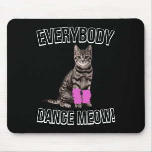 Alfombrilla De Ratón Todos bailan con Meow Gato Gato Fundido bailando G