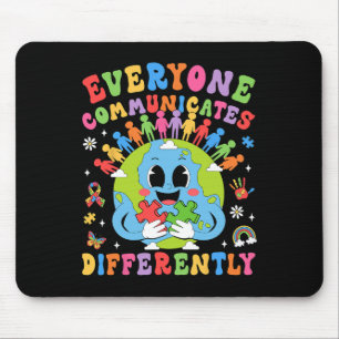 Alfombrilla De Ratón Todos Comunican Diferentemente Discurso De Autismo