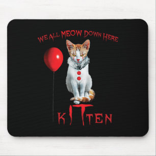 Alfombrilla De Ratón Todos Meow Clowe Cat Kitten Halloween Gracioso