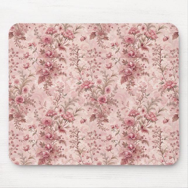 Alfombrilla De Ratón Toile francesa pastel (Frente)