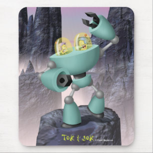 Alfombrilla De Ratón Tok & Jok TokBot vs JokBot Mousepad