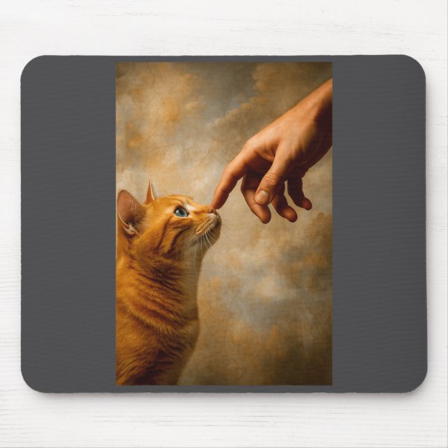 Alfombrilla De Ratón Tokyo Cat In Straw Hat With Tea Cup Skytree City V (Frente)