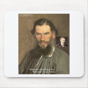 Alfombrilla De Ratón Tolstoy "Nietzsche = Estúpido Cita Regalos Tees Et