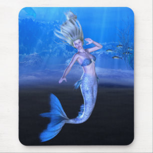 Alfombrilla De Ratón Tome mi mano y siga su arte de la sirena del