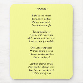 Alfombrilla De Ratón TONIGHT/Love