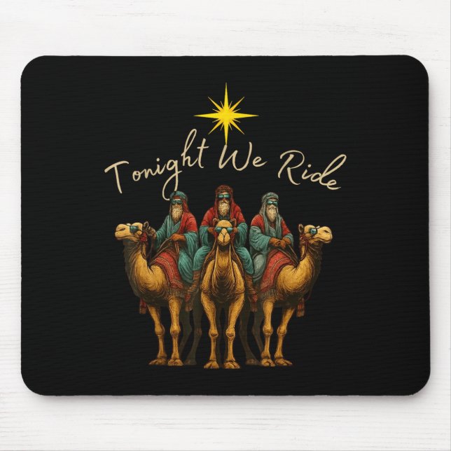Alfombrilla De Ratón Tonight We Ride Three Wise Men Christmas Nativity  (Frente)