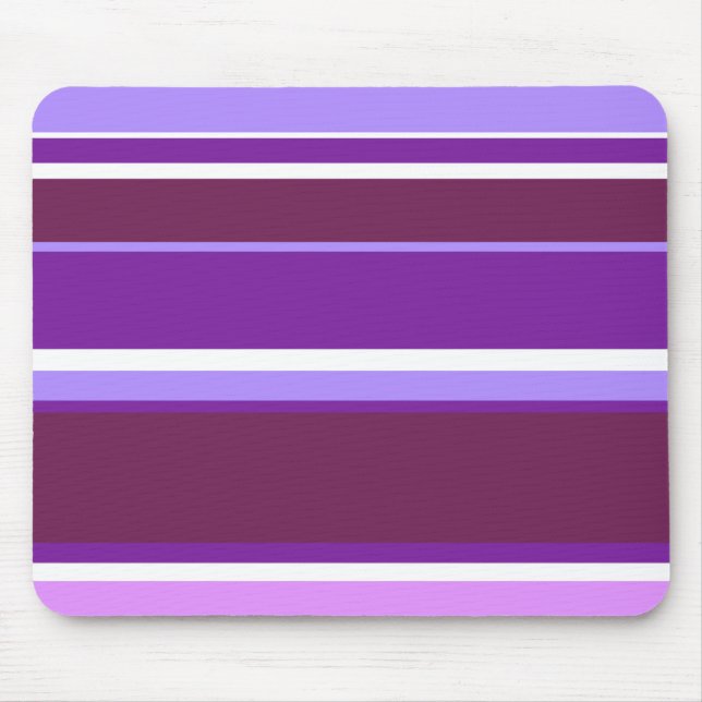 Alfombrilla De Ratón Tonos de rayas violetas (Frente)