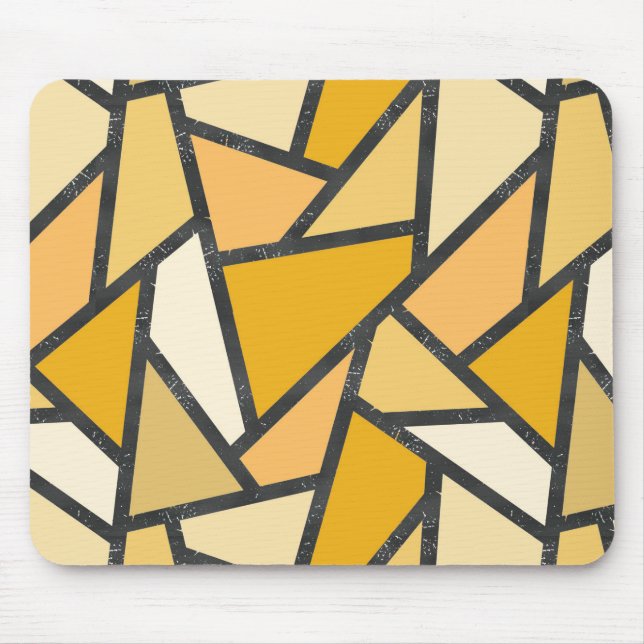 Alfombrilla De Ratón Tonos de vidrio manchado amarillo (Frente)