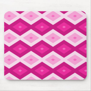 Alfombrilla De Ratón Tonos del patrón de diamantes de fucsia
