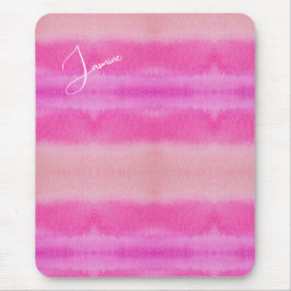Alfombrilla De Ratón Tonos Pastel De La acuarela Rosa Monogramada
