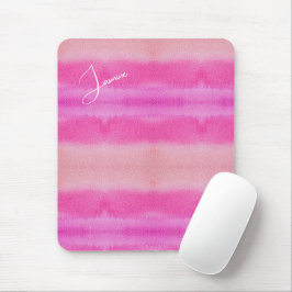 Alfombrilla De Ratón Tonos pastel de rosa Monograma acuarela
