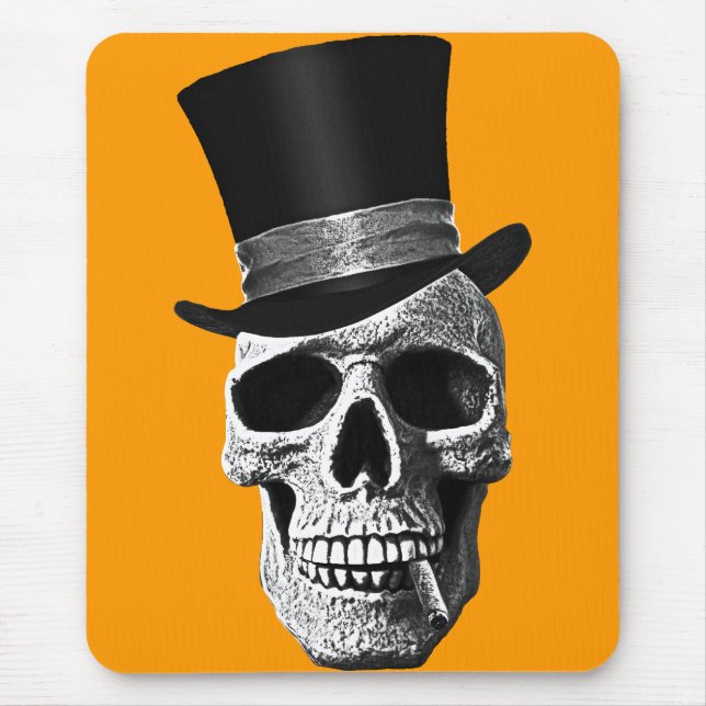 Alfombrilla De Ratón Top hat skull (Frente)