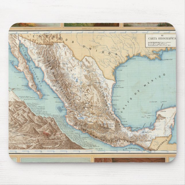 Alfombrilla De Ratón Topografía de México (Frente)