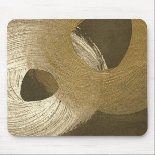 Alfombrilla De Ratón Tormenta de arena circular en Tan y Brown oscuro