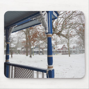 Alfombrilla De Ratón Tormenta de invierno en la ciudad de Cottage - Viñ