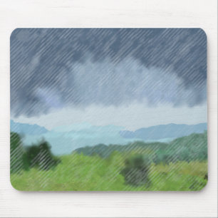 Alfombrilla De Ratón Tormenta de lluvia sobre la tierra,