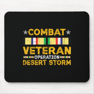 Alfombrilla De Ratón Tormenta del desierto de combate Veterano Servicio
