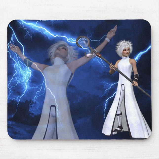 Alfombrilla De Ratón Tormenta relámpago - Fantasía/Anime Mousepad (Frente)