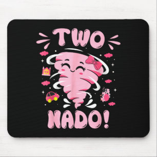 Alfombrilla De Ratón Tornado Cumpleaños niña 2 años Two Nado 2do cumple