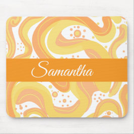 Alfombrilla De Ratón Tornillos naranjas Y Amarillos Con Puntos