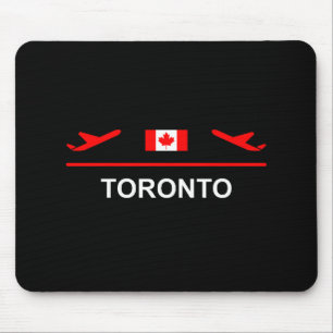 Alfombrilla De Ratón Toronto Canada Airport Plane Dark Color