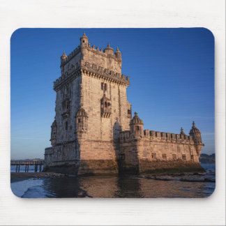 Alfombrilla De Ratón Torre Belem al atardecer en Lisboa, Portugal