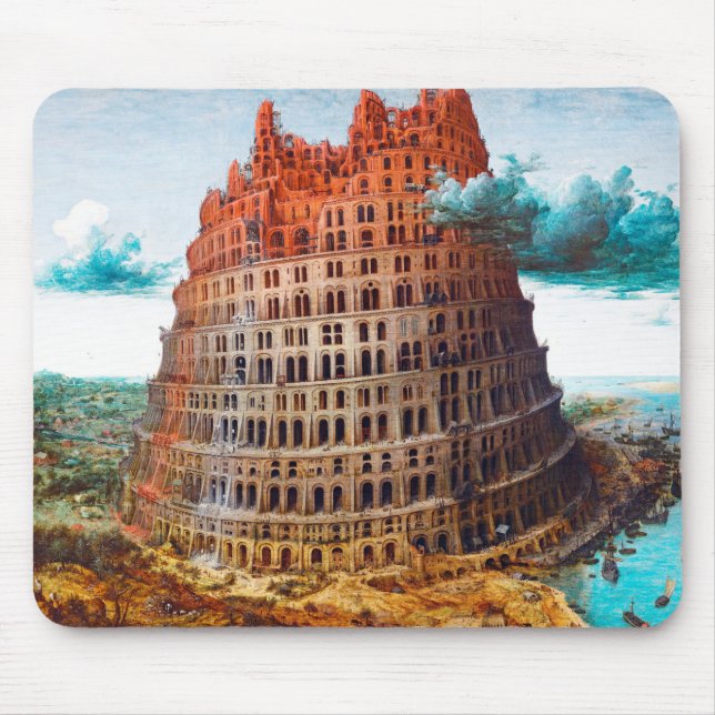 Alfombrilla De Ratón Torre de Babel, Pieter Bruegel el anciano (Frente)