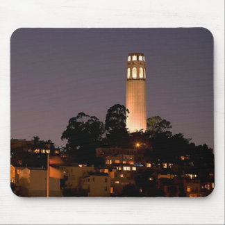 Alfombrilla De Ratón Torre de Coit en la noche
