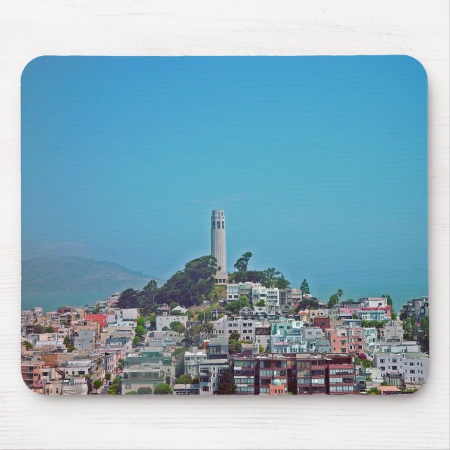 Alfombrilla De Ratón Torre de Coit, San Francisco, California (Frente)
