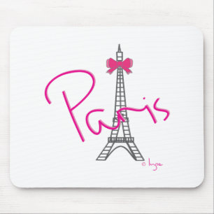 Alfombrilla De Ratón Torre Eiffel de París con arco rosa