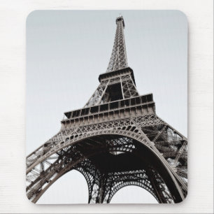 Alfombrilla De Ratón Torre Eiffel Mousepad Negro-Blanco