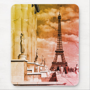Alfombrilla De Ratón Torre Eiffel palacio Chaillot Francia París vintag