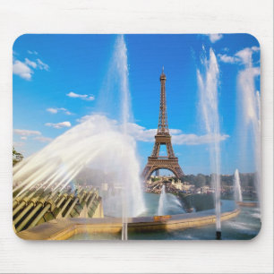 Alfombrilla De Ratón Torre Eiffel y fuente, París, Francia