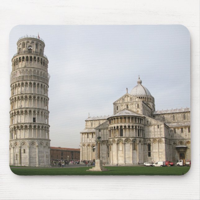 Alfombrilla De Ratón Torre inclinada del mouspad de Pisa (Frente)