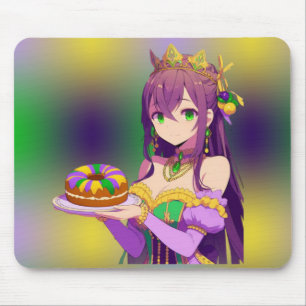 Alfombrilla De Ratón Torta del Rey Anime Mardi Gras