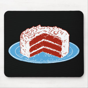 Alfombrilla De Ratón Torta roja del terciopelo