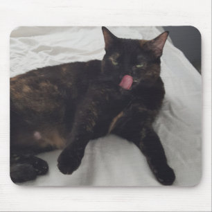 Alfombrilla De Ratón Tortoiseshell Cat Licando, Tongue Fuera, Mousepads