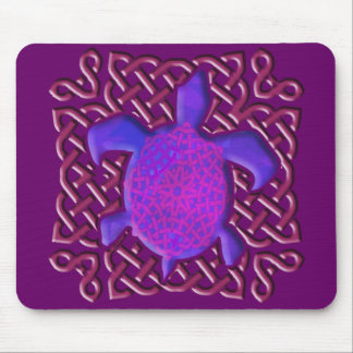Alfombrilla De Ratón Tortuga céltica del nudo Mousepad (púrpura)