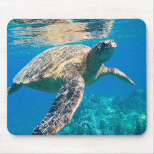 Alfombrilla De Ratón Tortuga de mar de la natación