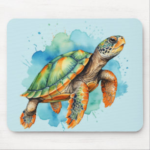Alfombrilla De Ratón Tortuga de pintura suave