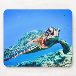 Alfombrilla De Ratón Tortuga del Mar Verde