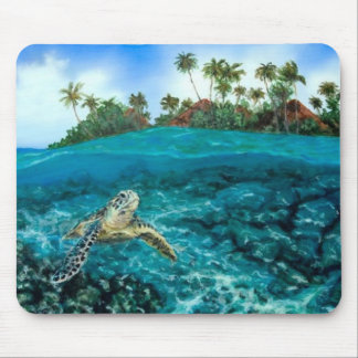 Alfombrilla De Ratón Tortuga del pueblo de Kona